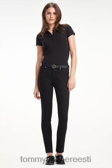 lühikeste varrukatega õhuke polosärk RJV623792 must Tommy Hilfiger