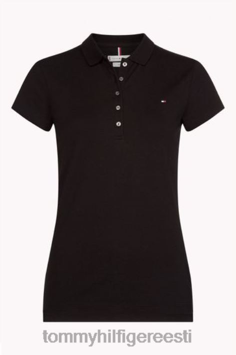 lühikeste varrukatega õhuke polosärk RJV623792 must Tommy Hilfiger