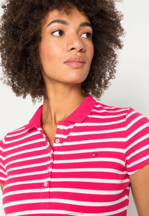 lühikeste varrukatega õhuke polosärk RJV628155 bretoon / hiilgusvalge Tommy Hilfiger