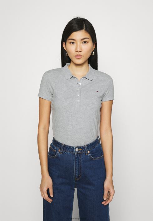 lühikeste varrukatega polosärk RJV627595 helehall kanarbik Tommy Hilfiger