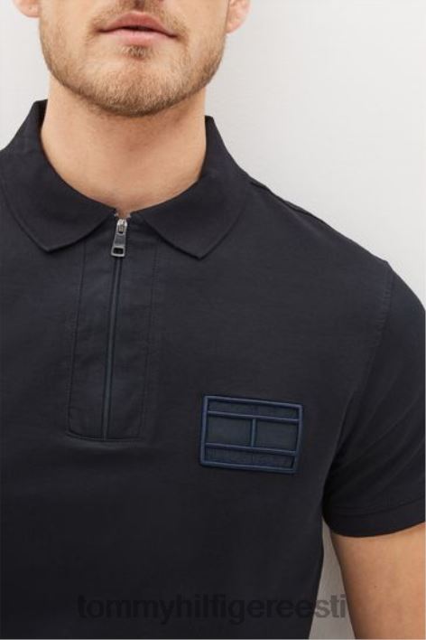 lukuga õhuke polosärk RJV623535 sinine Tommy Hilfiger