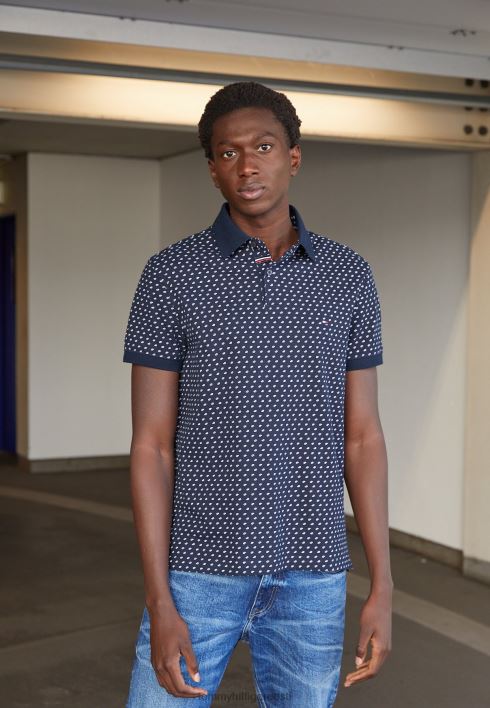 mikro polo särk RJV624201 kõrbetaevas/valge Tommy Hilfiger