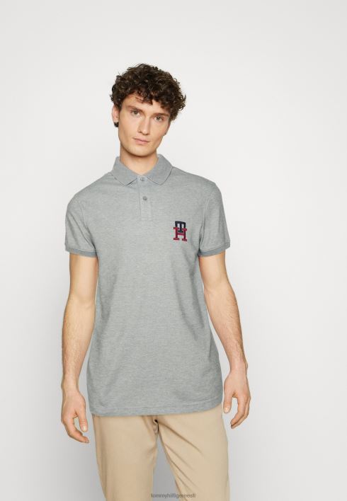 monogrammiga tavaline polosärk RJV625514 kanarbikuline täpiline tumehall Tommy Hilfiger