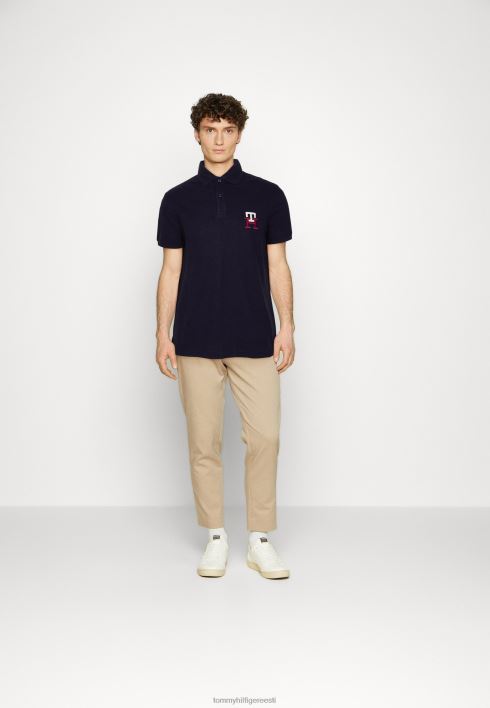 monogrammiga tavaline polosärk RJV625916 kõrbe taevas Tommy Hilfiger