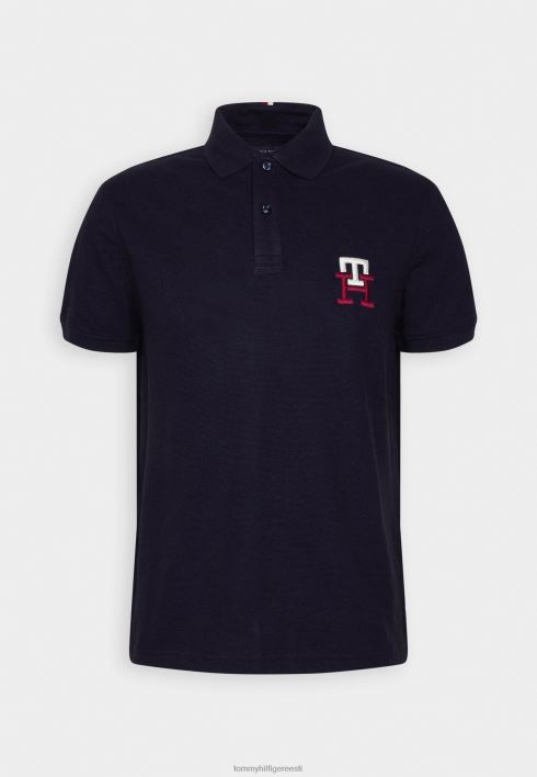 monogrammiga tavaline polosärk RJV625916 kõrbe taevas Tommy Hilfiger