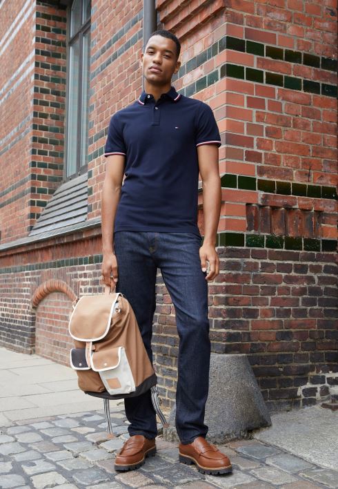 otsaga slim fit polosärk RJV624056 sinine Tommy Hilfiger