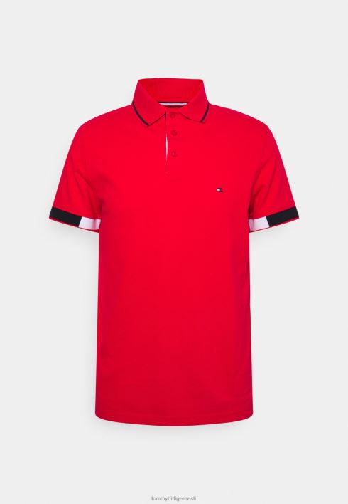 rwb mansetiga õhuke polosärk RJV624126 esmane punane Tommy Hilfiger