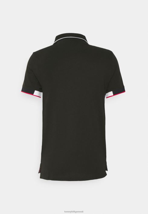 rwb mansetiga õhuke polosärk RJV624425 must Tommy Hilfiger