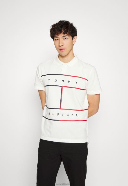suure lipuga polosärk RJV625711 ekru Tommy Hilfiger