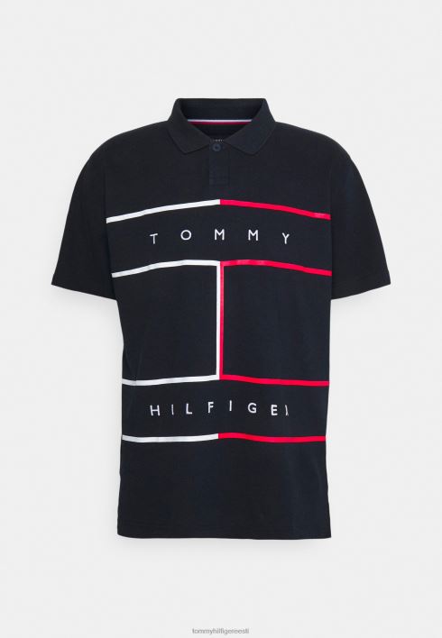suure lipuga polosärk RJV625827 kõrbe taevas Tommy Hilfiger