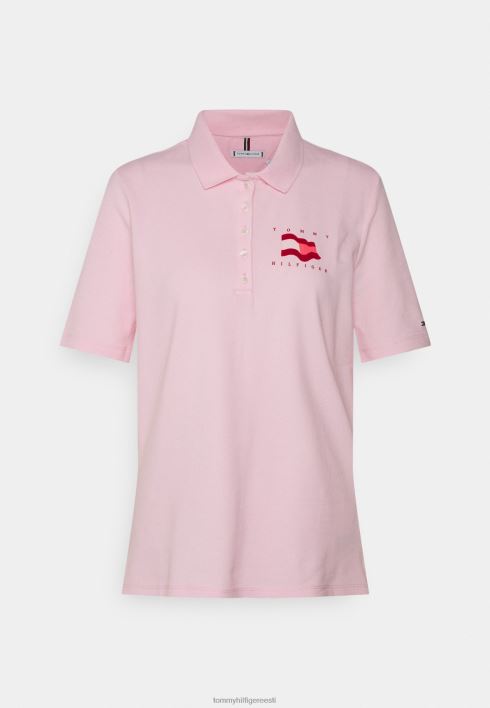 tavaline karja lipuga polosärk RJV627812 pastelne roosa Tommy Hilfiger