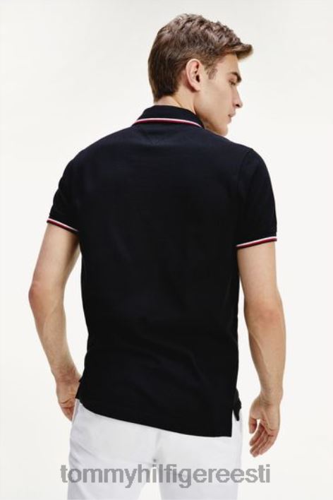 valge otstega õhuke polosärk RJV623120 must Tommy Hilfiger