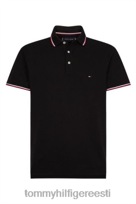 valge otstega õhuke polosärk RJV623120 must Tommy Hilfiger