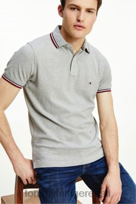 valge otstega õhuke polosärk RJV623121 hall Tommy Hilfiger