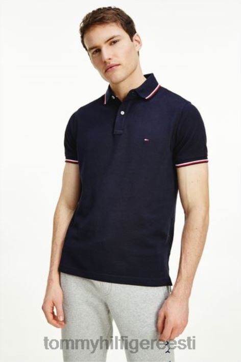 valge otstega õhuke polosärk RJV623123 sinine Tommy Hilfiger