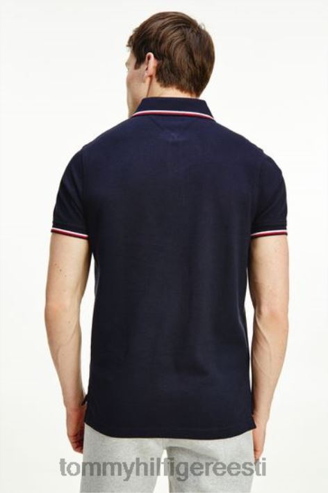 valge otstega õhuke polosärk RJV623123 sinine Tommy Hilfiger