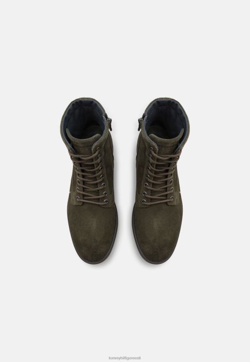 kõrgendatud ümara pitsiga nöörsaapad RJV625012 oliiv Tommy Hilfiger