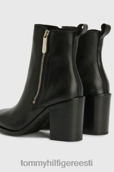 lukuga kõrge kontsaga saapad RJV623640 must Tommy Hilfiger