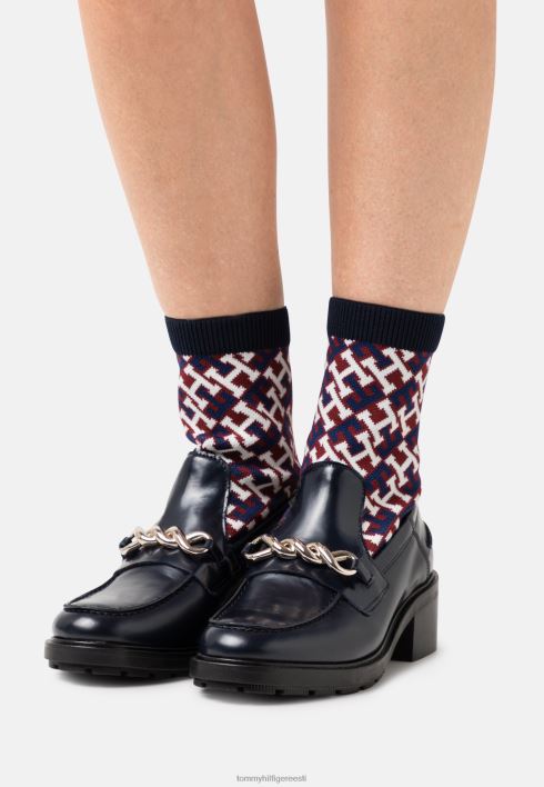 monogramm bootie klassikalised poolsaapad RJV625730 kõrbe taevas Tommy Hilfiger