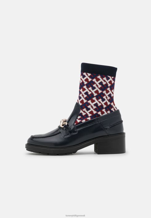 monogramm bootie klassikalised poolsaapad RJV625730 kõrbe taevas Tommy Hilfiger