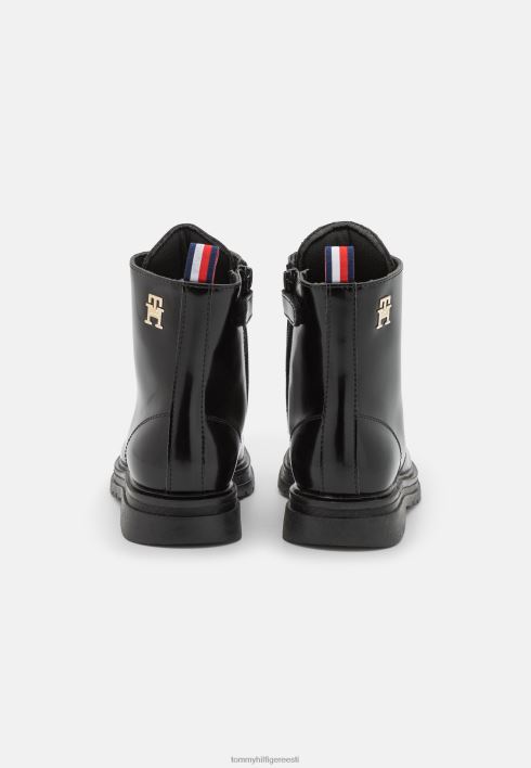 nööriga poolsaapad RJV624441 must Tommy Hilfiger