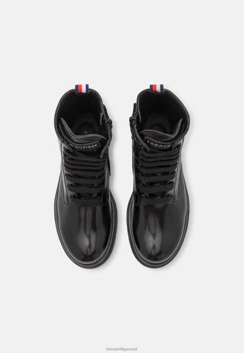 nööriga poolsaapad RJV624441 must Tommy Hilfiger