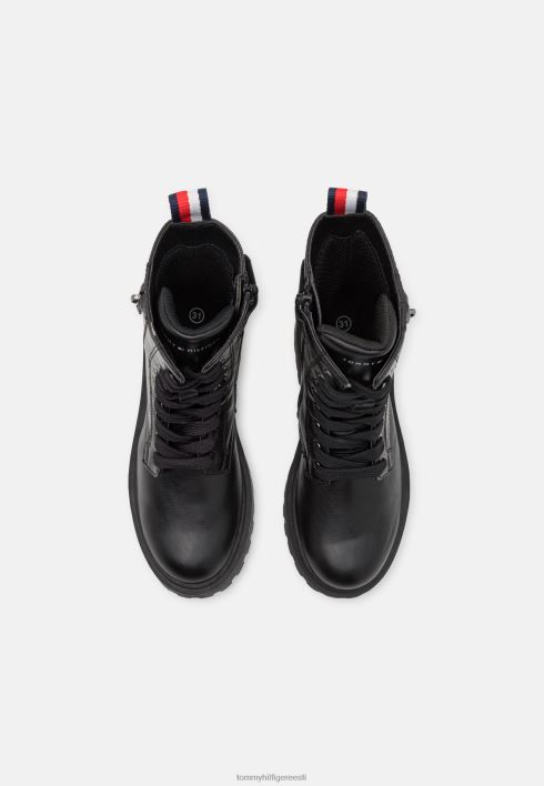 nööriga poolsaapad RJV625009 must Tommy Hilfiger