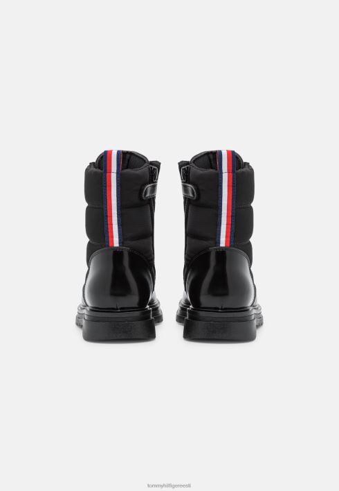 nööriga poolsaapad kingad RJV626228 must Tommy Hilfiger