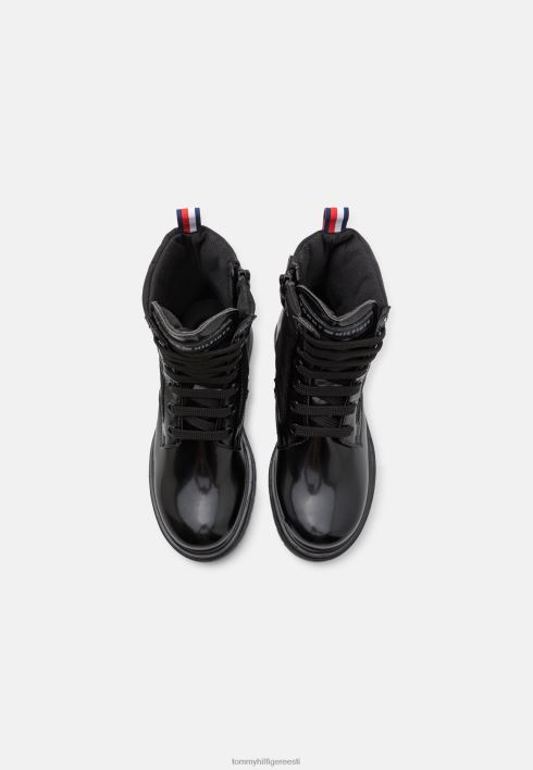 nööriga poolsaapad kingad RJV626228 must Tommy Hilfiger