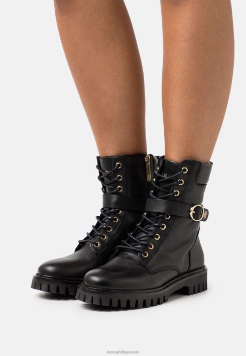 pandlaga nöörsaabas nööriga poolsaapad RJV625832 must Tommy Hilfiger