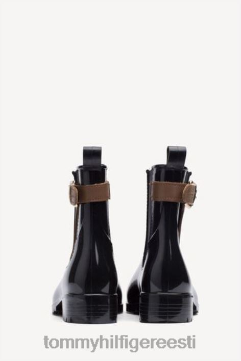 patentpandlaga saapad RJV623441 must Tommy Hilfiger