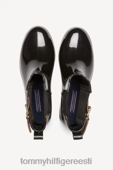 patentpandlaga saapad RJV623441 must Tommy Hilfiger