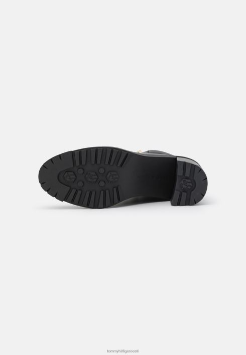 õuesaapad kõrge kontsaga poolsaapad RJV624997 must Tommy Hilfiger