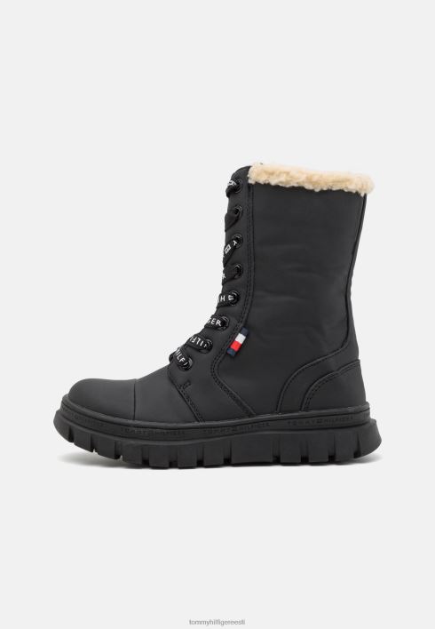 unisex nöörsaapad RJV625852 must Tommy Hilfiger