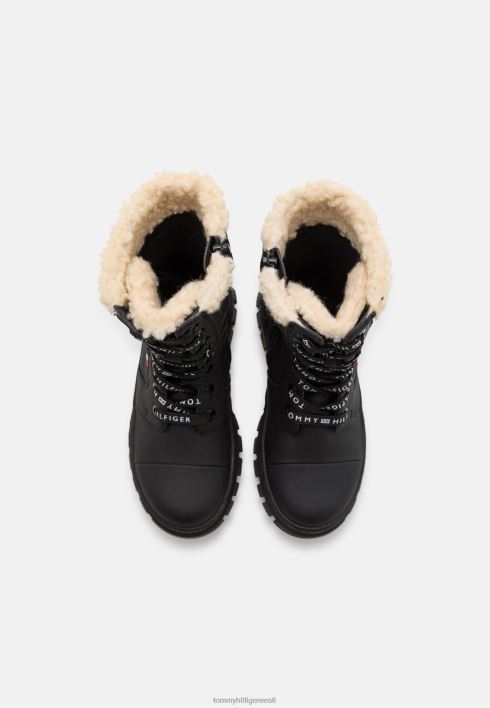 unisex nöörsaapad RJV625852 must Tommy Hilfiger