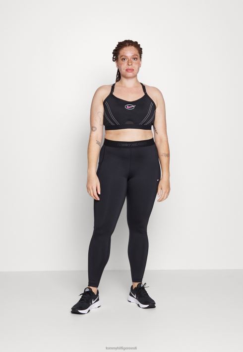 tonaalne teipsüdamik pluss suuruses retuusid RJV625948 must Tommy Hilfiger