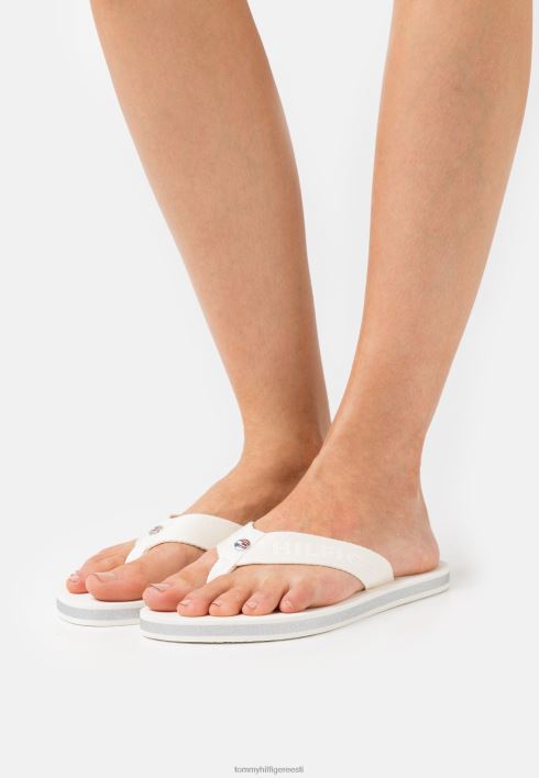 glitter wrap rannas T-bar sandaalid RJV626183 ekru Tommy Hilfiger