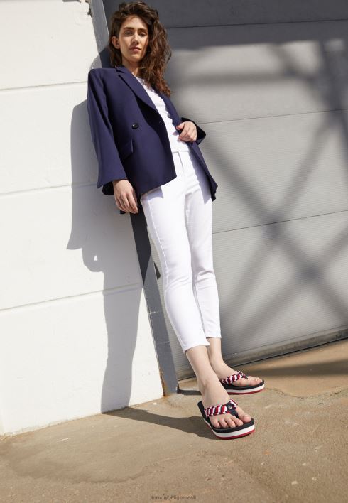 kootud vööga kiiluga rannasandaalid RJV627280 kõrbe taevas Tommy Hilfiger