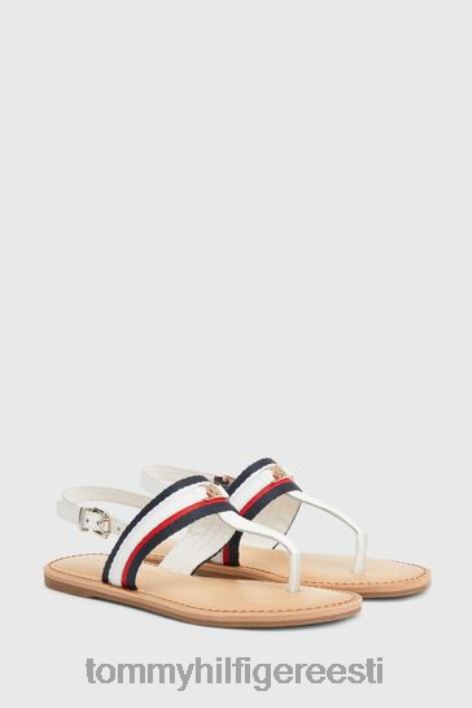 looduslikud ettevõtte lamedad sandaalid RJV623236 valge Tommy Hilfiger