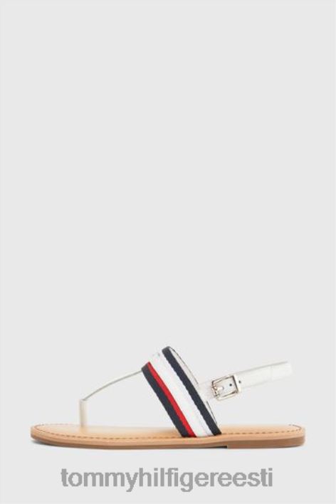 looduslikud ettevõtte lamedad sandaalid RJV623236 valge Tommy Hilfiger