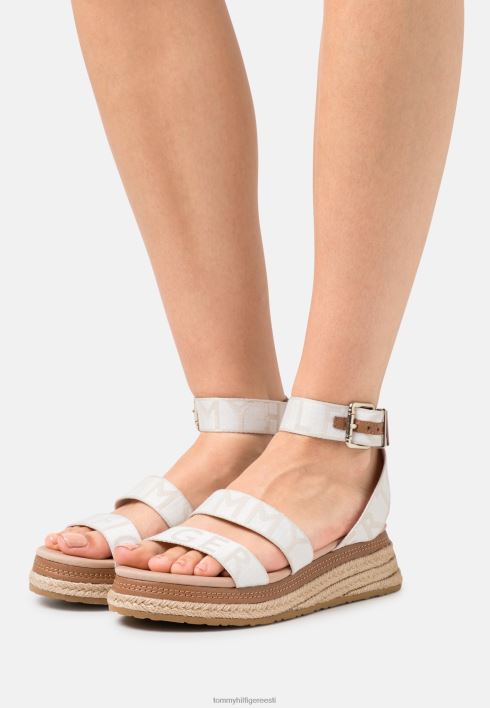 madala kiiluga platvormiga sandaalid RJV624459 ekru Tommy Hilfiger