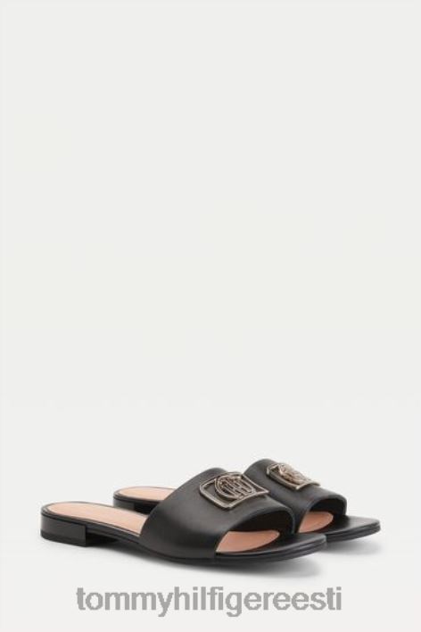 monogramm tahvel muula sandaalid RJV623269 must Tommy Hilfiger
