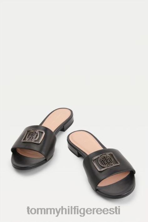 monogramm tahvel muula sandaalid RJV623269 must Tommy Hilfiger