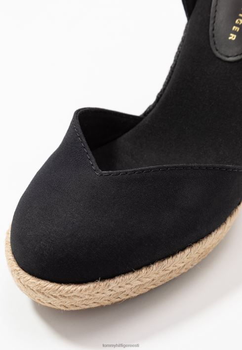 põhilised kinnised kõrge kiiluga kõrge kontsaga sandaalid RJV627309 must Tommy Hilfiger