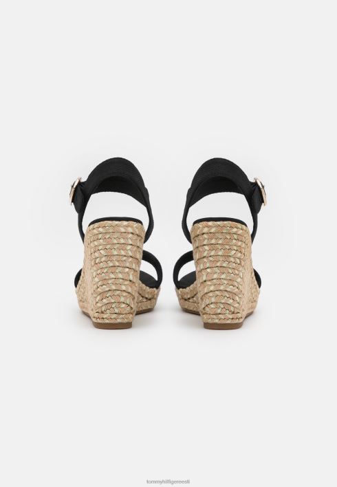 signatuur kiilplatvormiga sandaalid RJV628711 must Tommy Hilfiger