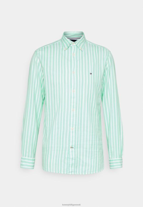 naturaalse pehme triibuga särk RJV628438 imperial jade/optiline valge Tommy Hilfiger