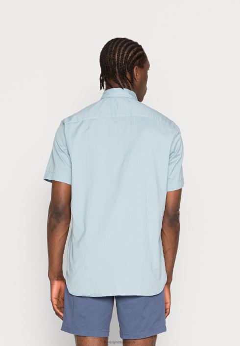 naturaalsest pehmest popliinist särk RJV624012 ülev sinine Tommy Hilfiger