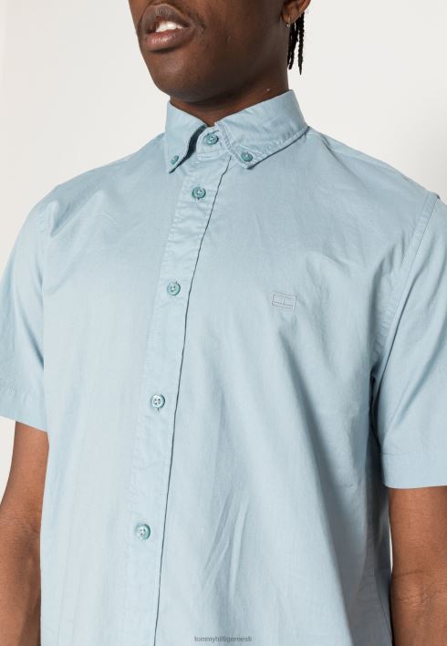 naturaalsest pehmest popliinist särk RJV624012 ülev sinine Tommy Hilfiger