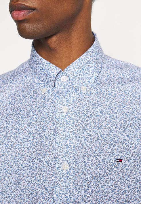 pehme mini-lillemustriga särk RJV628404 kiviklibu sinine Tommy Hilfiger