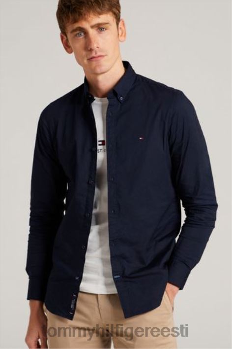 tavalise sobivusega poplinsärk RJV623376 sinine Tommy Hilfiger
